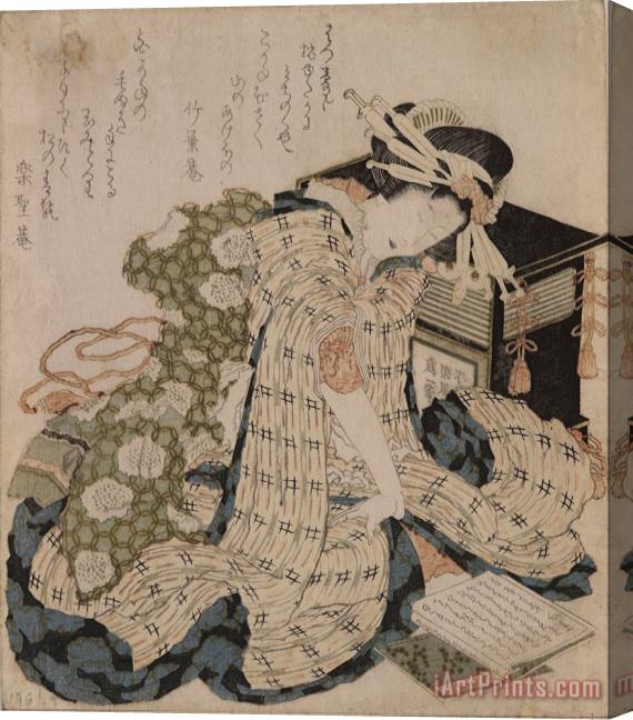 Katsushika Hokusai Courtesan Asleep Stretched Canvas Print / Canvas Art