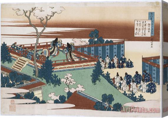 Katsushika Hokusai The Poem of Sojo Henjo Stretched Canvas Print / Canvas Art