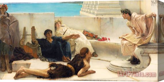 Lawrence Alma-tadema A Reading From Homer Stretched Canvas Print / Canvas Art