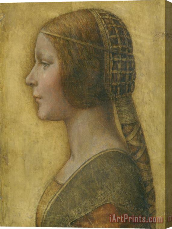 Leonardo da Vinci La Bella Principessa - 15th Century Stretched Canvas Painting / Canvas Art