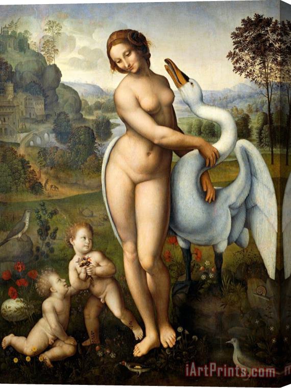 Leonardo da Vinci Leda And Swan Stretched Canvas Painting / Canvas Art