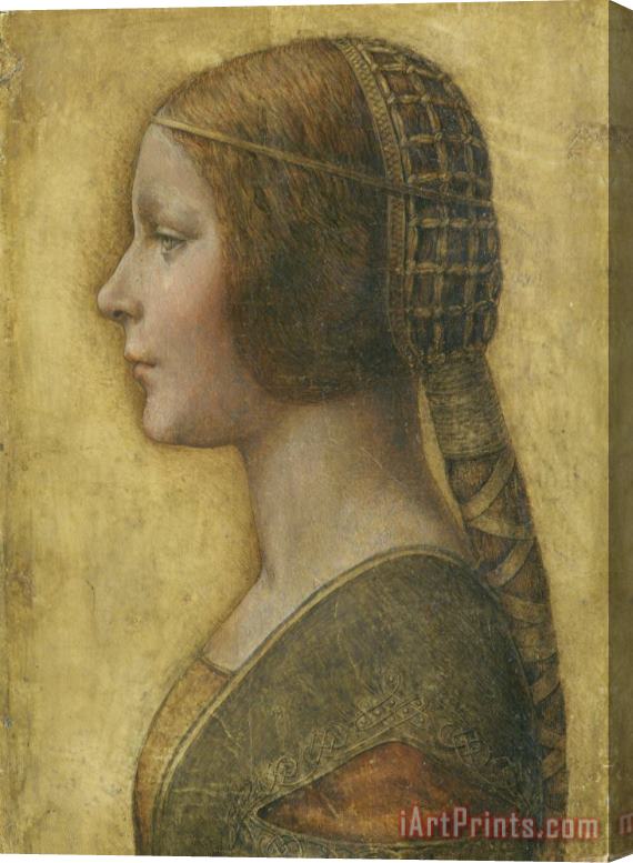 Leonardo da Vinci Profile Of A Young Fiancee Stretched Canvas Print / Canvas Art