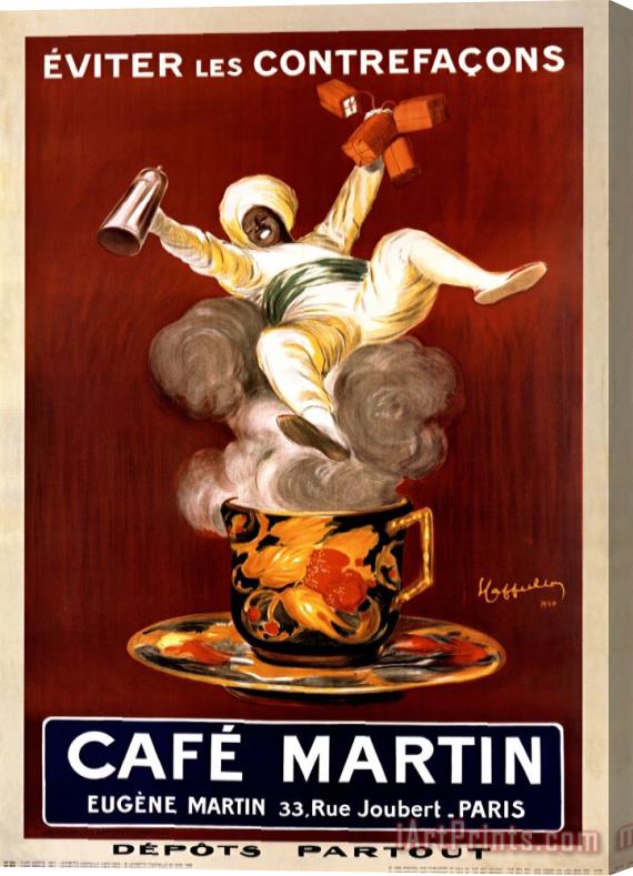 Leonetto Cappiello Cafe Martin 1921 Stretched Canvas Print / Canvas Art
