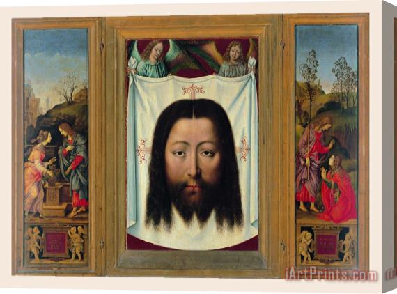 Leonetto Cappiello Triptych of Francesco Del Pugliese Christ And The Samaritan Veil of Veronica Noli Me Tangere Stretched Canvas Painting / Canvas Art