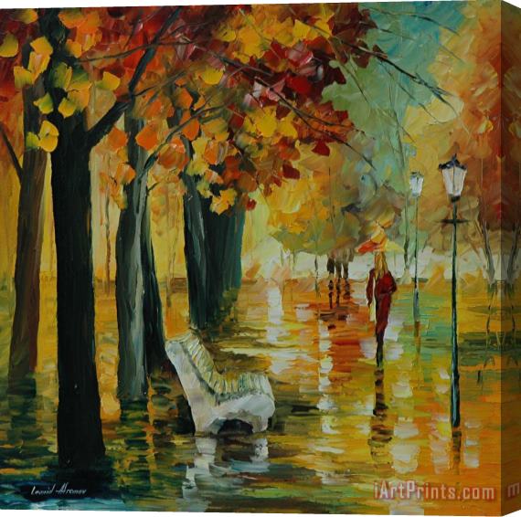 Leonid Afremov Autumn's Kiss Stretched Canvas Print / Canvas Art