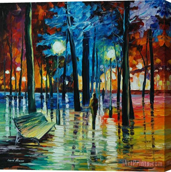 Leonid Afremov Blue Reflections Stretched Canvas Painting / Canvas Art