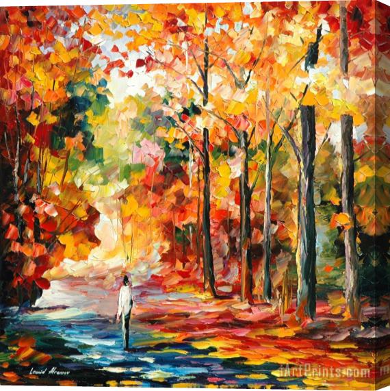 Leonid Afremov Fall Attraction Stretched Canvas Print / Canvas Art