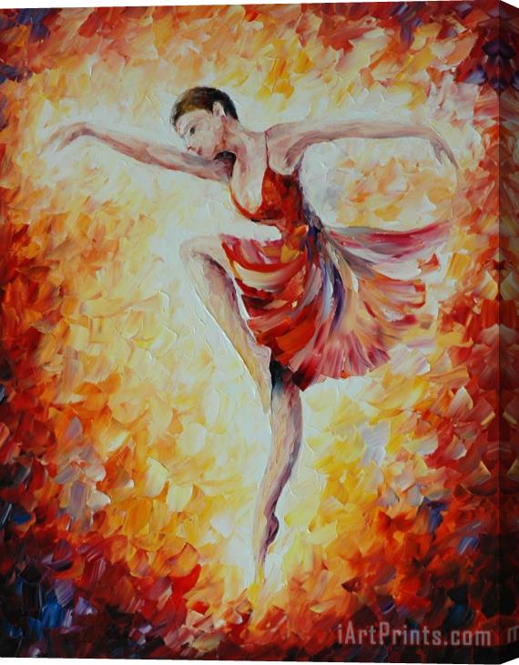 Leonid Afremov Flaming Dance Stretched Canvas Print / Canvas Art