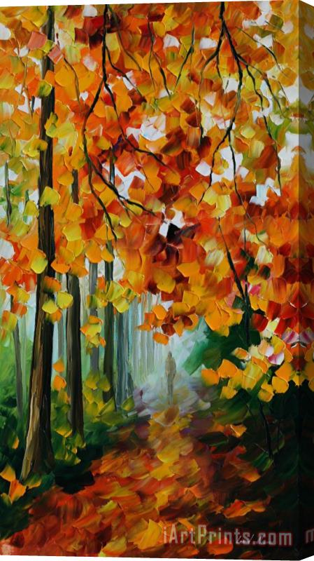 Leonid Afremov Foggy Forest Stretched Canvas Painting / Canvas Art