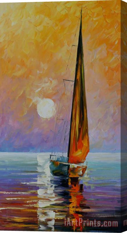 Leonid Afremov Gold Sail Stretched Canvas Print / Canvas Art