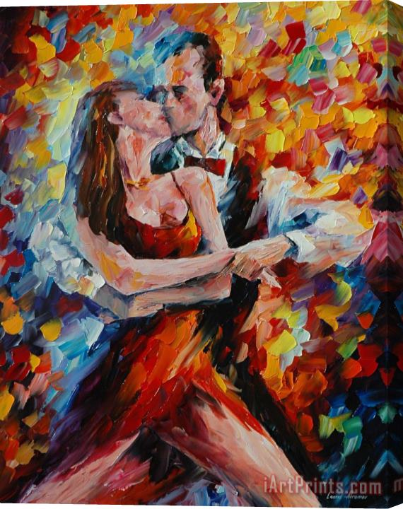 Leonid Afremov In The Rhythm Of Tango Stretched Canvas Print / Canvas Art