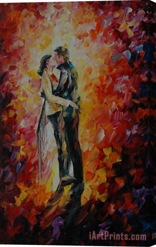 Leonid Afremov Kiss Stretched Canvas Painting / Canvas Art