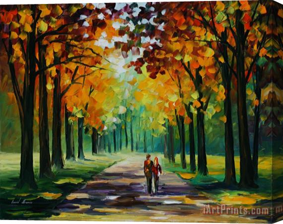 Leonid Afremov Sunny Autumn Stretched Canvas Print / Canvas Art