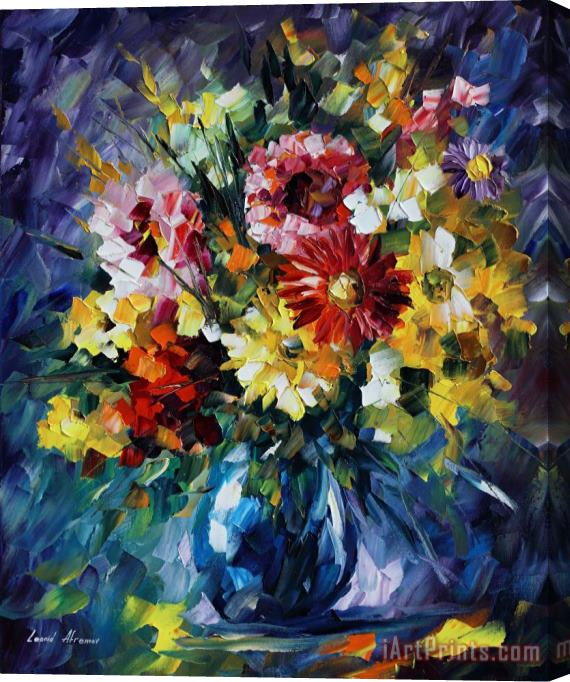 Leonid Afremov Surreal Flowers Stretched Canvas Print / Canvas Art