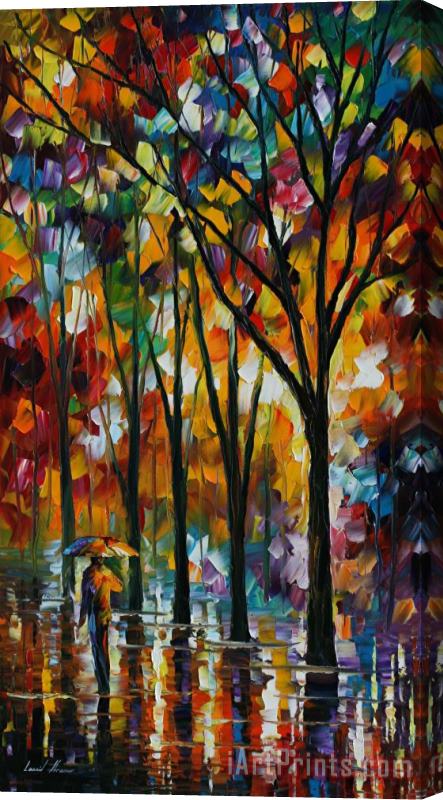 Leonid Afremov The Spectrum Of The Rain Stretched Canvas Print / Canvas Art