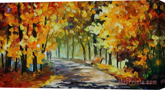 Leonid Afremov Under The Gold Arch Stretched Canvas Print / Canvas Art