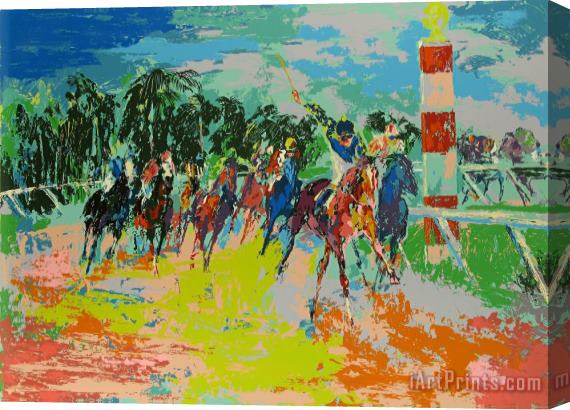 Leroy Neiman Florida Racing Stretched Canvas Painting / Canvas Art