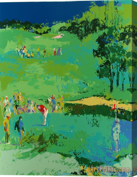 Leroy Neiman Golf Landscape Stretched Canvas Print / Canvas Art