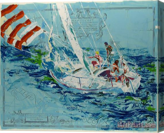 Leroy Neiman Nantucket Sailing Stretched Canvas Print / Canvas Art
