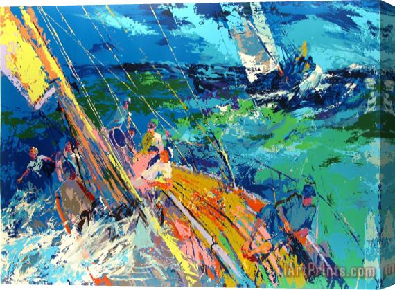Leroy Neiman Ocean Sailing Stretched Canvas Print / Canvas Art