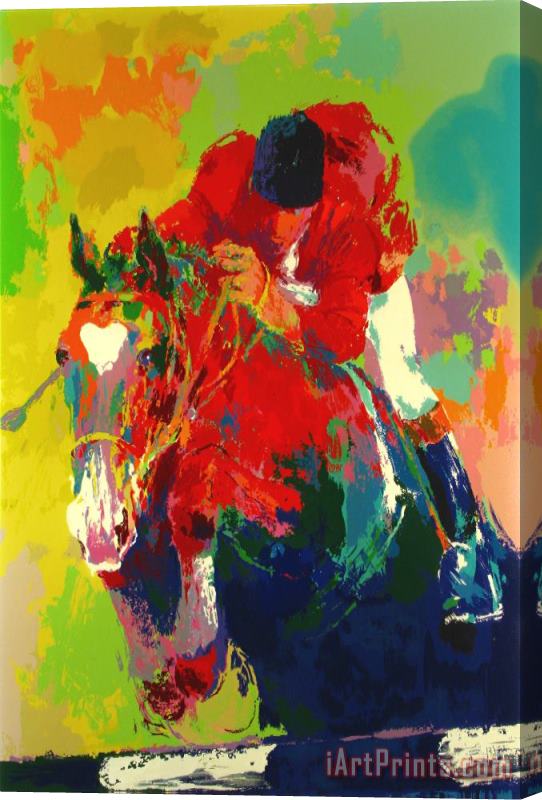 Leroy Neiman Olympic Jumper Stretched Canvas Painting / Canvas Art