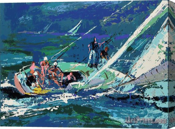 Leroy Neiman Sailing Stretched Canvas Print / Canvas Art