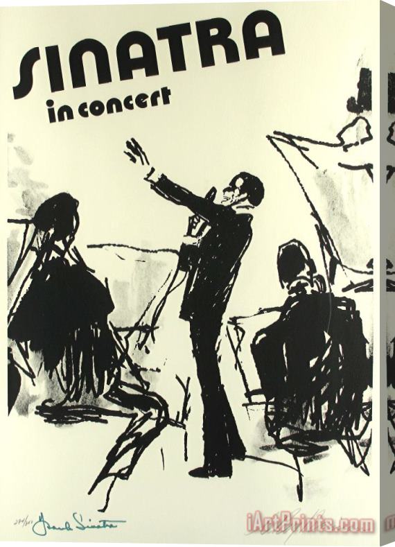 Leroy Neiman Sinatra in Concert Stretched Canvas Painting / Canvas Art