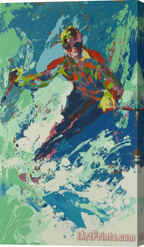 Leroy Neiman Skier Stretched Canvas Print / Canvas Art