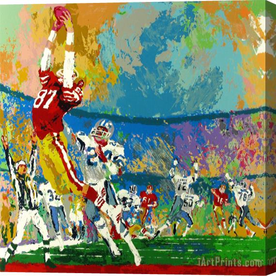 Leroy Neiman The Catch Stretched Canvas Print / Canvas Art