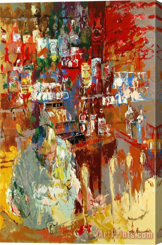 Leroy Neiman The Grenadier Bar Stretched Canvas Print / Canvas Art