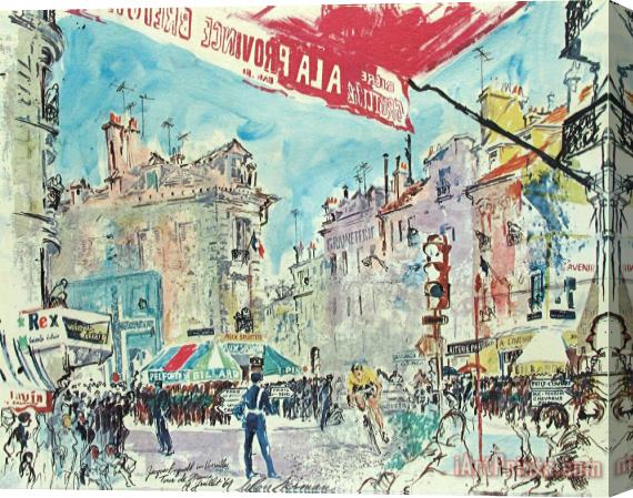 Leroy Neiman Tour De France, Versailles Stretched Canvas Print / Canvas Art