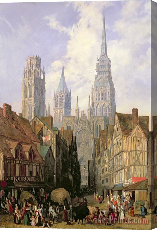 Lewis John Wood Rouen Cathedral Stretched Canvas Print / Canvas Art