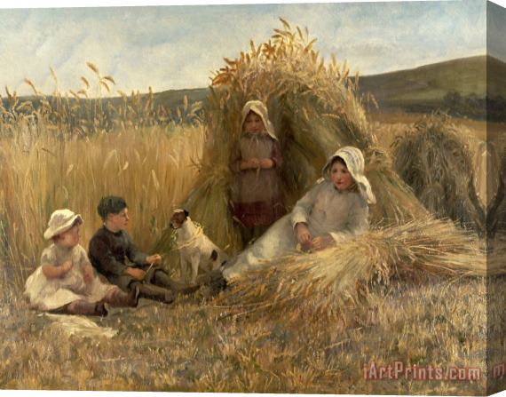 Lionel Percy Smythe Young Harvesters Stretched Canvas Print / Canvas Art