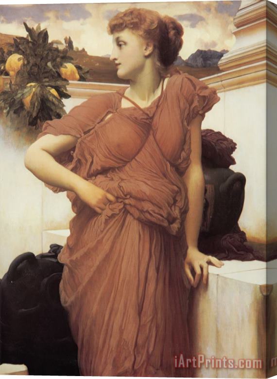 Lord Frederick Leighton At The Fountain Stretched Canvas Print / Canvas Art