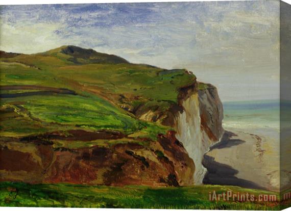Louis Eugene Gabriel Isabey Cliffs Stretched Canvas Print / Canvas Art
