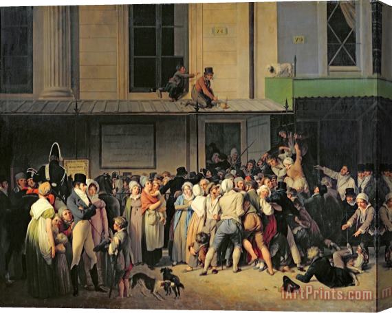 Louis Leopold Boilly The Entrance to the Theatre before a Free Performance Stretched Canvas Print / Canvas Art