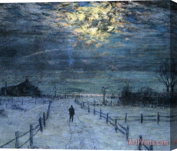 Lowell Birge Harrison A Wintry Walk Stretched Canvas Print / Canvas Art