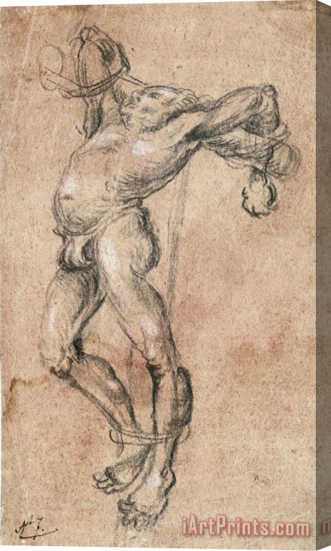 Lucas Cranach the Elder Crucifix Drawing Stretched Canvas Print / Canvas Art
