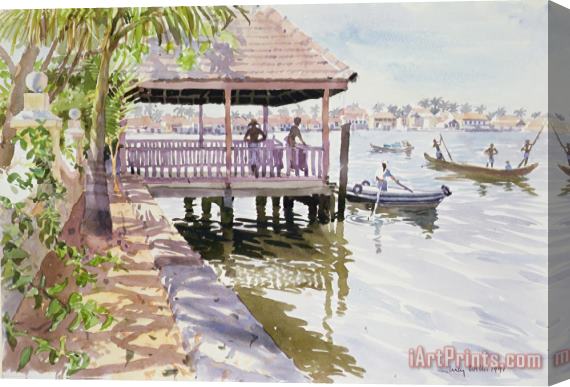 Lucy Willis The Jetty Cochin Stretched Canvas Print / Canvas Art