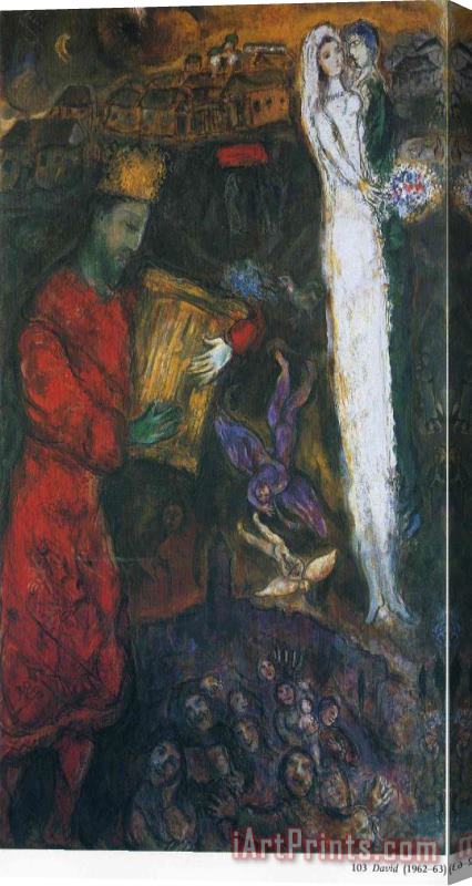 Marc Chagall King David 1963 Stretched Canvas Print / Canvas Art
