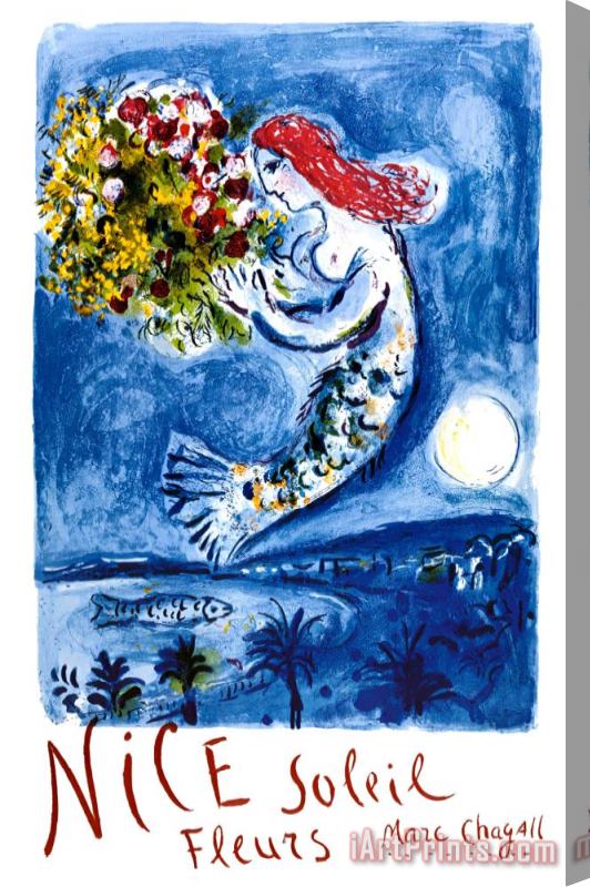 Marc Chagall Nice Sun Flowers Stretched Canvas Print / Canvas Art