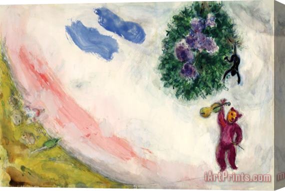 Marc Chagall The Carnival. Study for Backdrop for Scene II of The Ballet Aleko. (1942) Stretched Canvas Painting / Canvas Art