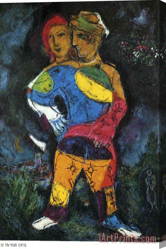 Marc Chagall The Walk 1973 Stretched Canvas Print / Canvas Art