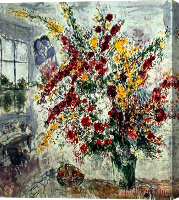 Marc Chagall Window Bouquet Stretched Canvas Print / Canvas Art