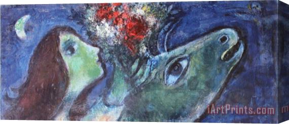 Marc Chagall Woman with Green Donkey Stretched Canvas Painting / Canvas Art