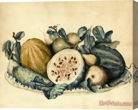 Margaretta Angelica Peale Melons And Pears Stretched Canvas Painting / Canvas Art