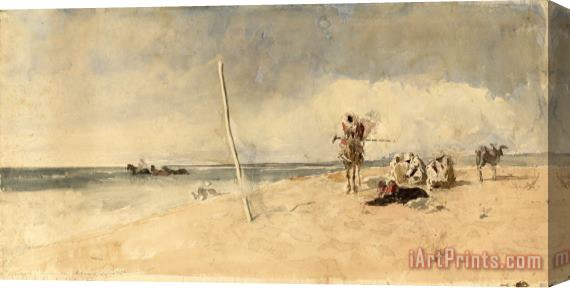 Mariano Jose Maria Bernardo Fortuny Y Carbo African Beach Stretched Canvas Painting / Canvas Art