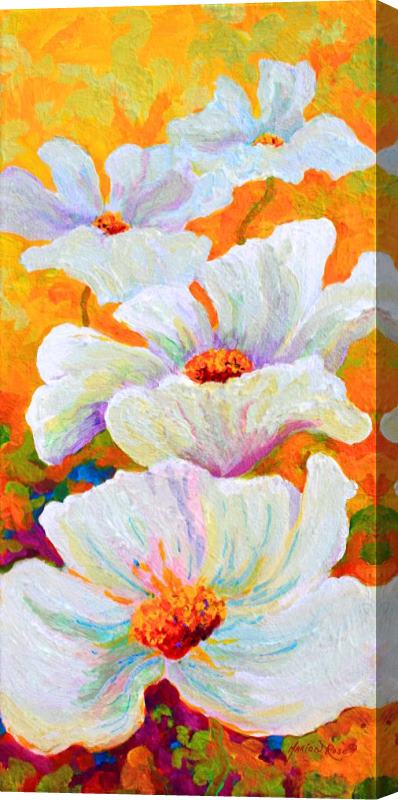 Marion Rose Meadow Angels - White Poppies Stretched Canvas Painting / Canvas Art