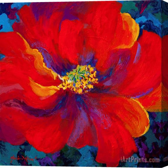 Marion Rose Passion - Red Poppy Stretched Canvas Painting / Canvas Art