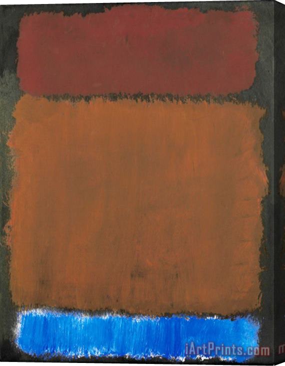 Mark Rothko Wine, Rust, Blue on Black, 1968 Stretched Canvas Print / Canvas Art